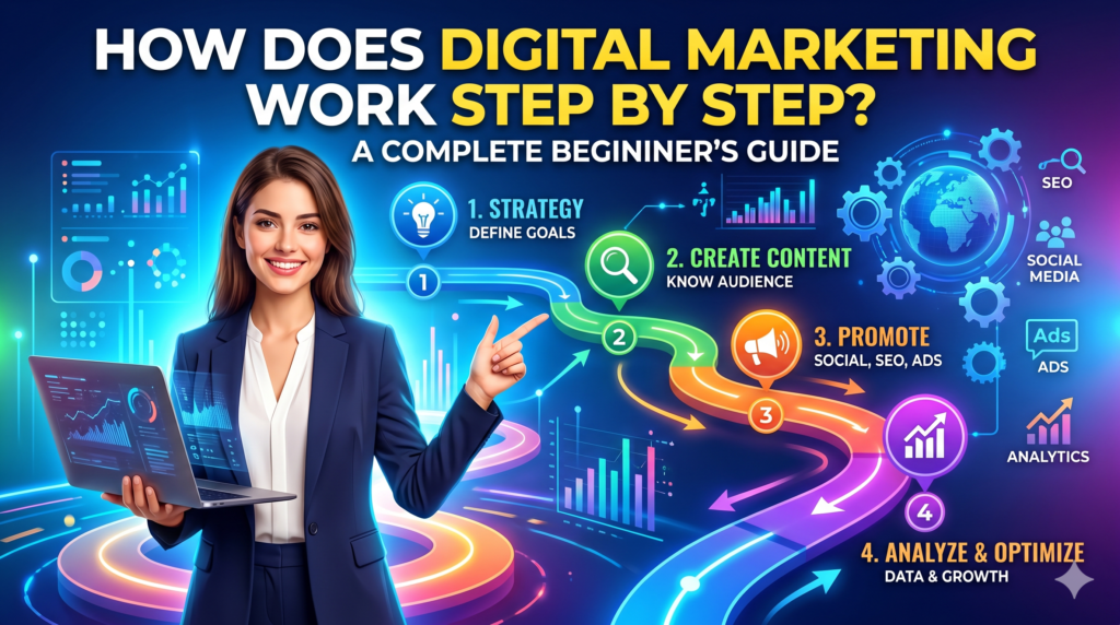 How Does Digital Marketing Work Step by Step? A Complete Beginner's Guide