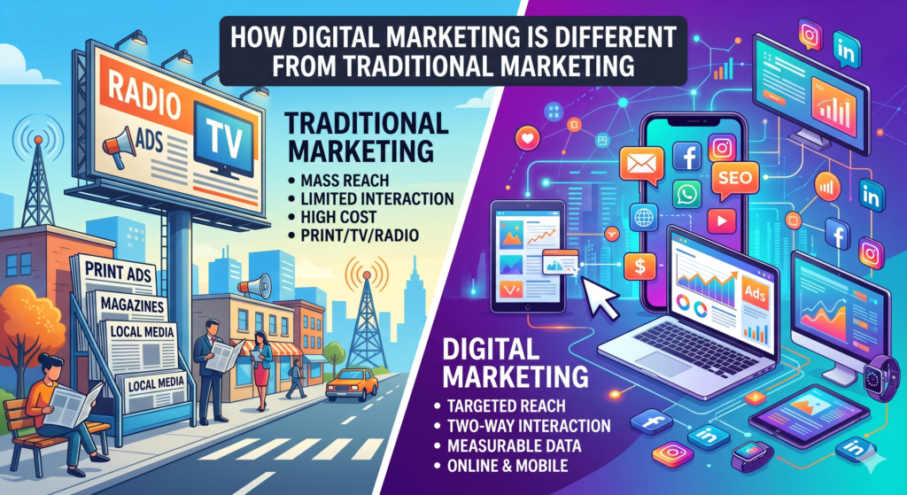How Digital Marketing Is Different from Traditional Marketing